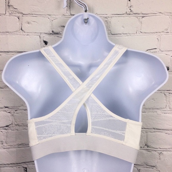 Victoria Sport The Player White Racer Back Polyamide Blend Sports Bra M - Picture 3 of 11